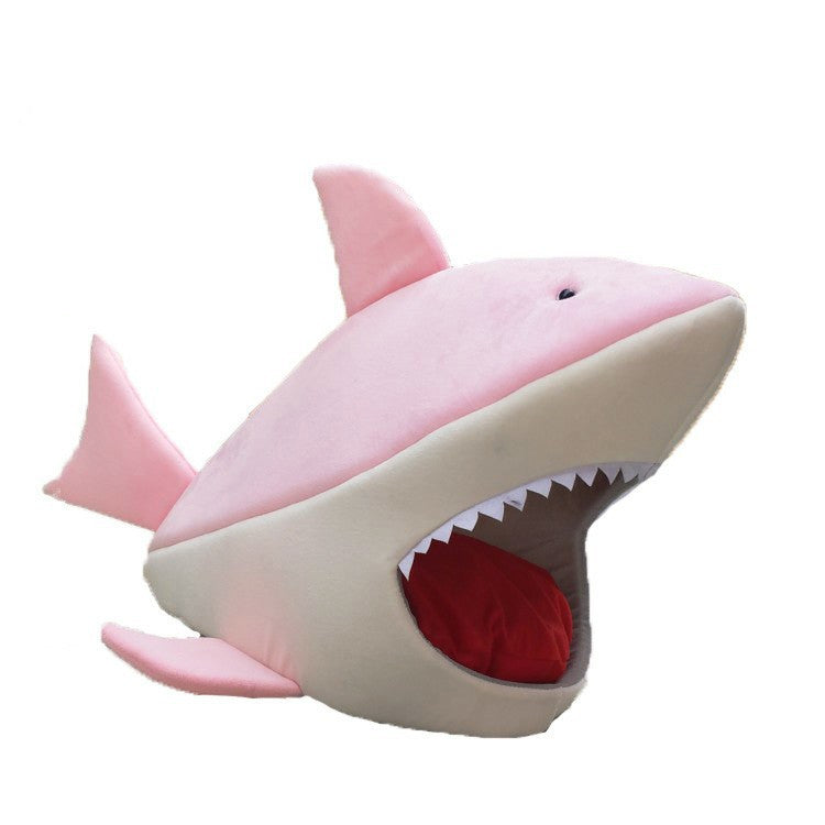 Couchage en forme de requin pour animaux