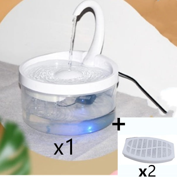 Fontaine à eau automatique pour animaux avec système de filtration, design stimulant pour encourager l'hydratation.