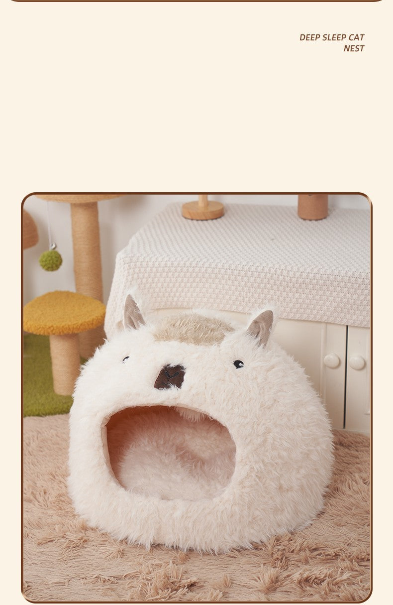 Coussin d'Alpaga pour Animaux - Lit Douillet et Chaud