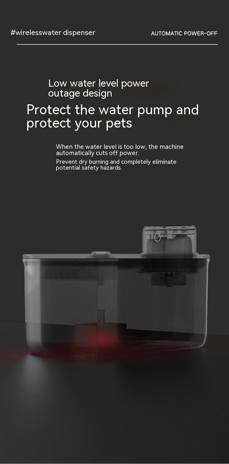 Distributeur d'eau intelligent avec design de sécurité pour animaux - alerte niveau d'eau bas pour protection optimale.