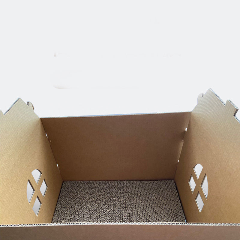 Maison en carton double couche pour chats