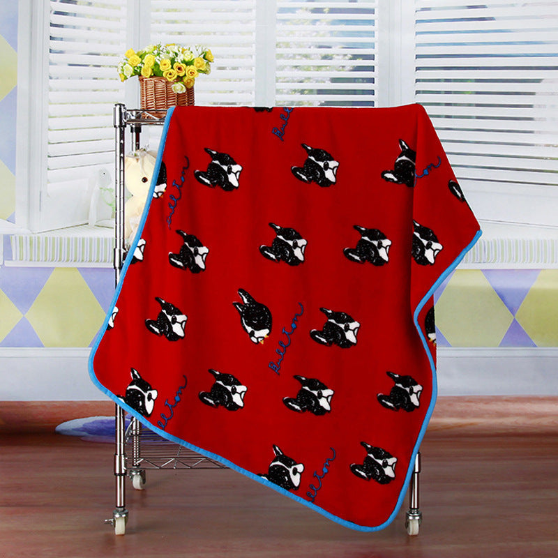 Couverture en Flanelle en Fleece Corail Imprimée