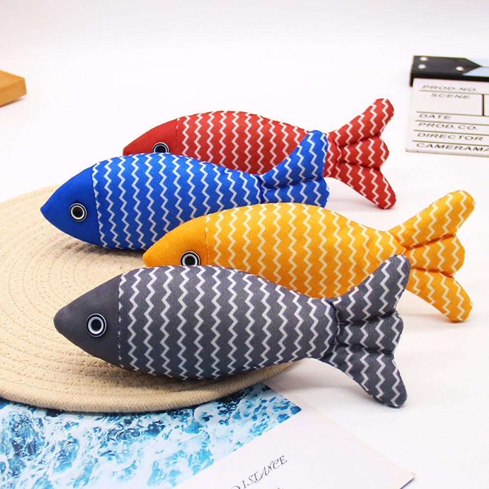 Jouet en Poisson en Jute pour Chats avec Catnip