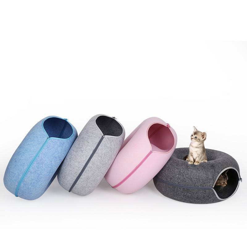 Nid Rond en Feutre pour Chats - Quatre Saisons