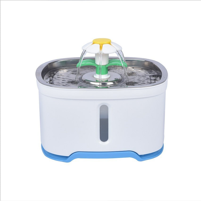 Distributeur d'eau circulaire électrique pour animaux, 2,5L, facile à nettoyer, durable en PP.