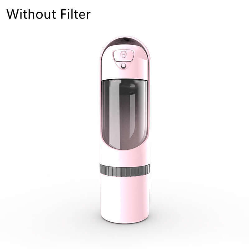 Abreuvoir pour animaux de compagnie rose, sans filtre, pour hydratation quotidienne.