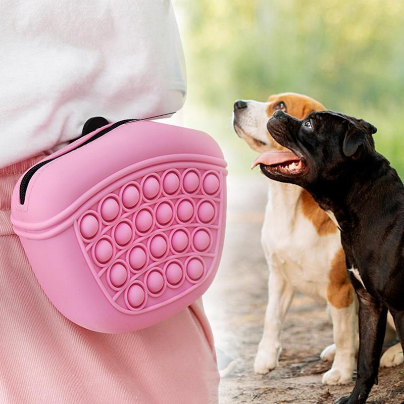 Sac à Friandises en Silicone pour Chiens - Sac d'Entraînement Portable