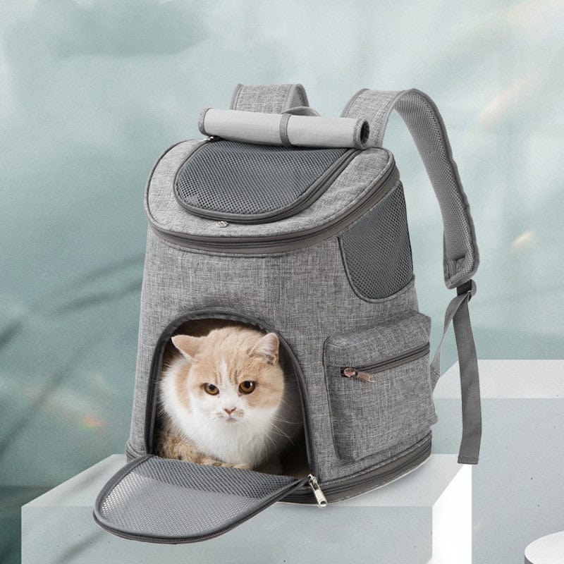 Sac à dos pour chat en tissu Oxford, offrant confort et sécurité lors des déplacements.