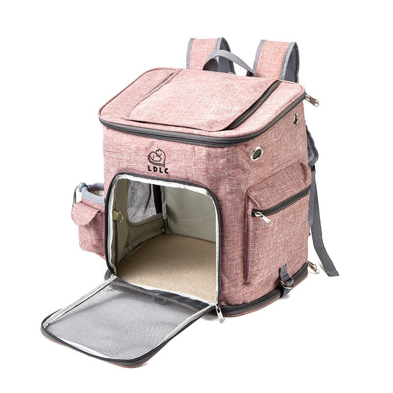 Sac à dos transparent pour chat, confortable et durable, parfait pour emporter votre animal partout.