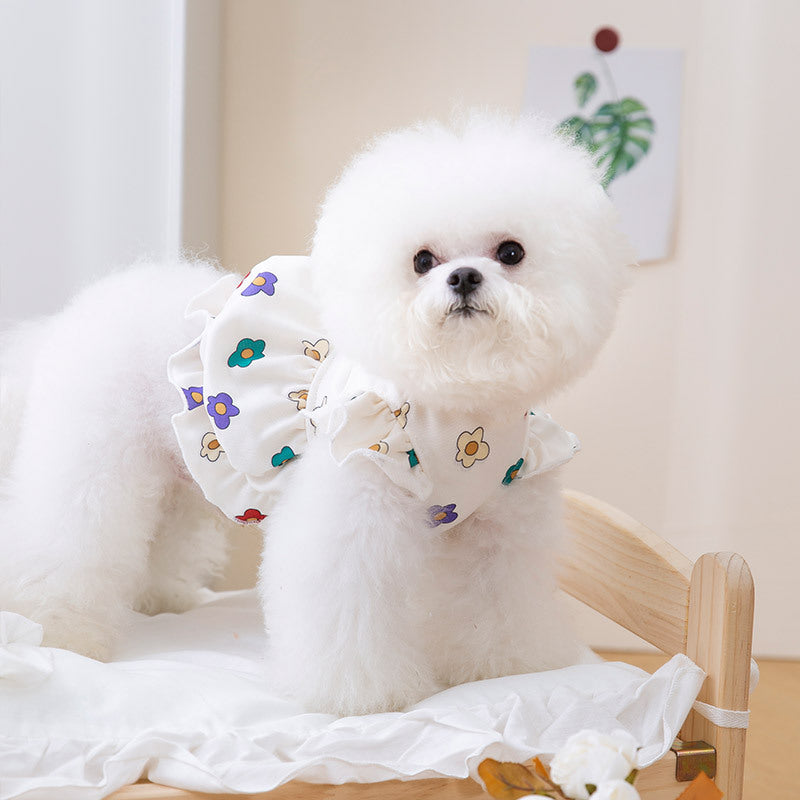 Robe Imprimée Fleurs Légère pour Chien