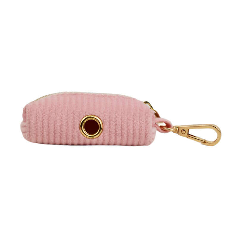 Collier en velours pour chien de couleur rose avec clip doré, élégant et pratique.