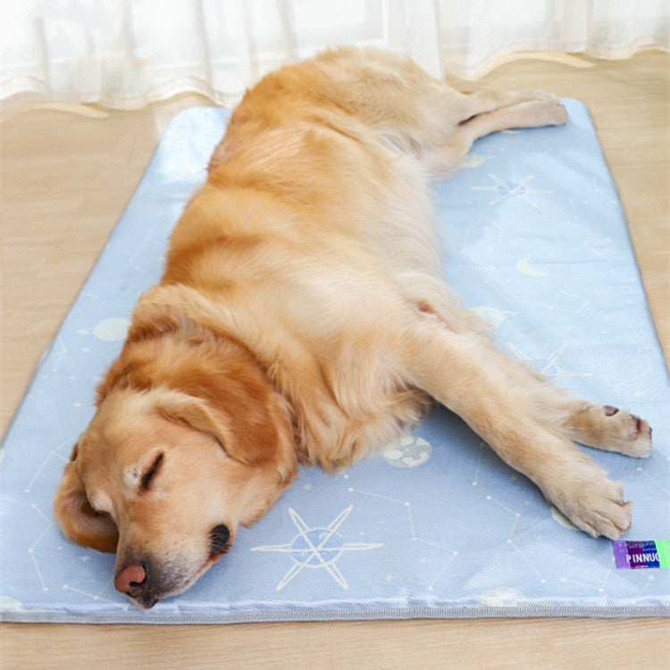 Matelas Été Imperméable pour Chien - Bleu Sable