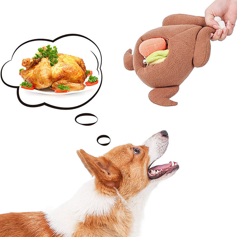 Jouet en Peluche pour Chien - Dinde Légumes