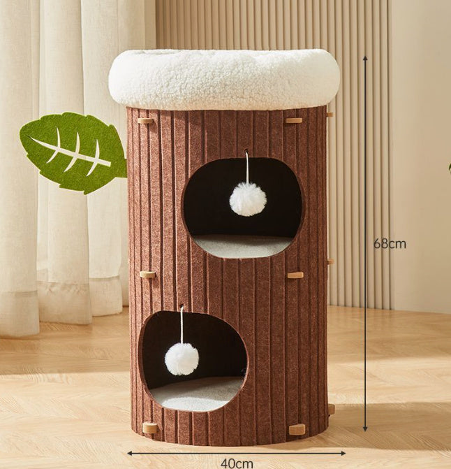 Nid en Feutre pour Chat - Arbre à Gratter Universel