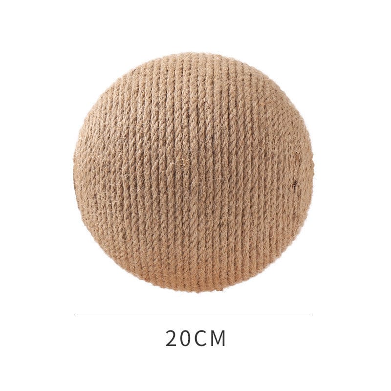 Jouet à gratter vertical en sisal pour chat, diamètre 20 cm, idéal pour protéger vos meubles.