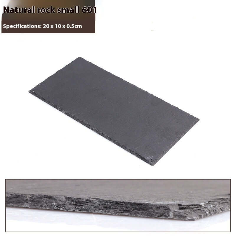 Natural rock small 601 for aquarium, 20x10x0.5 cm slate decoration.