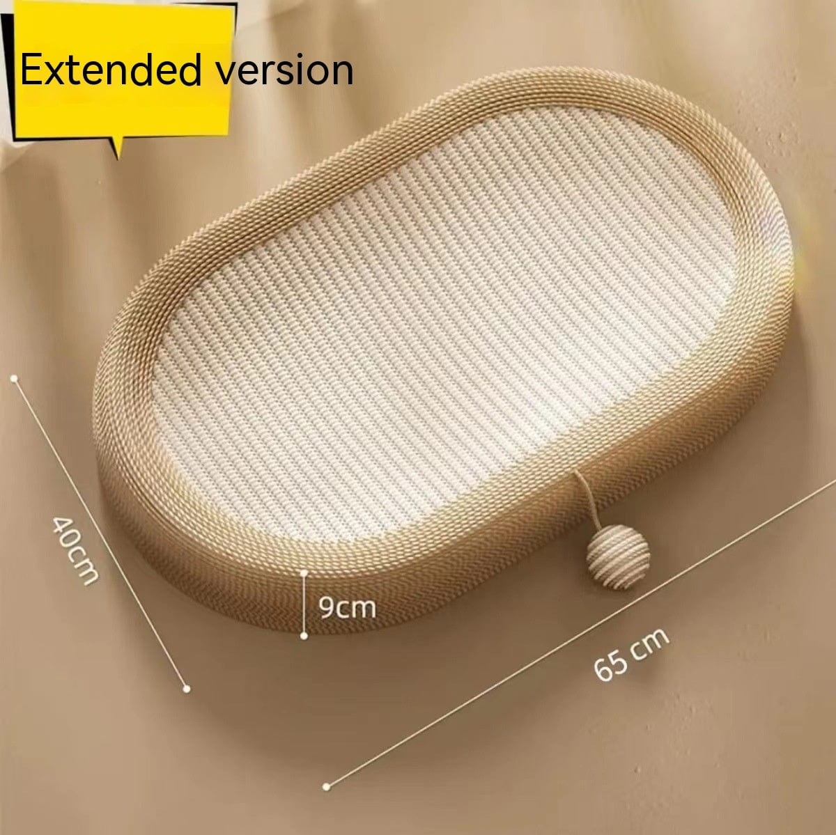 Planche à gratter pour chat en sisal, version XXL avec dimensions de 65CM x 40CM, idéale pour le bien-être des félins.