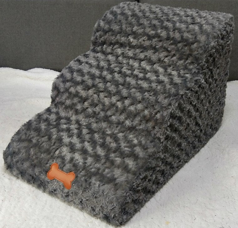 Échelle de chien amovible et lavable en flanelle douce, idéale pour aider les petits chiens à atteindre des hauteurs.