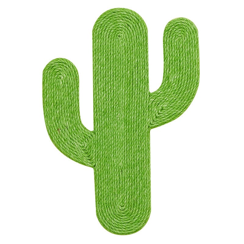 Planche à gratter en jute pour chat en forme de cactus, idéale pour le grattage et le jeu.