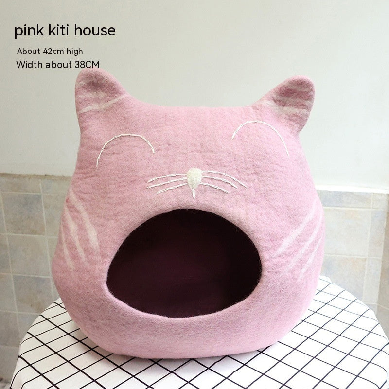 Maison en Feutre pour Chat en Laine