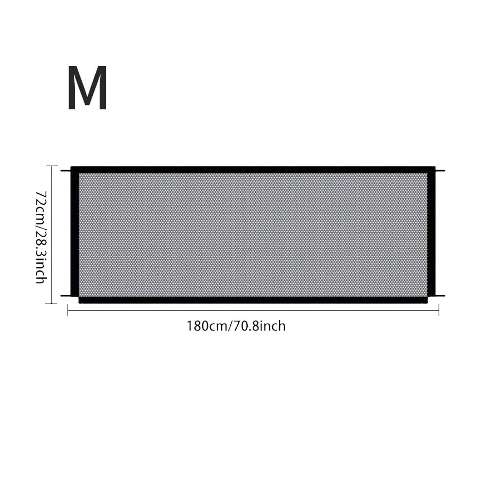 Dimensions of a foldable dog fence, measuring 180cm by 72cm for secure pet containment.