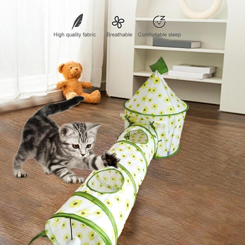 Tunneling de Jeu pour Chats - Tente Pliable Interactive