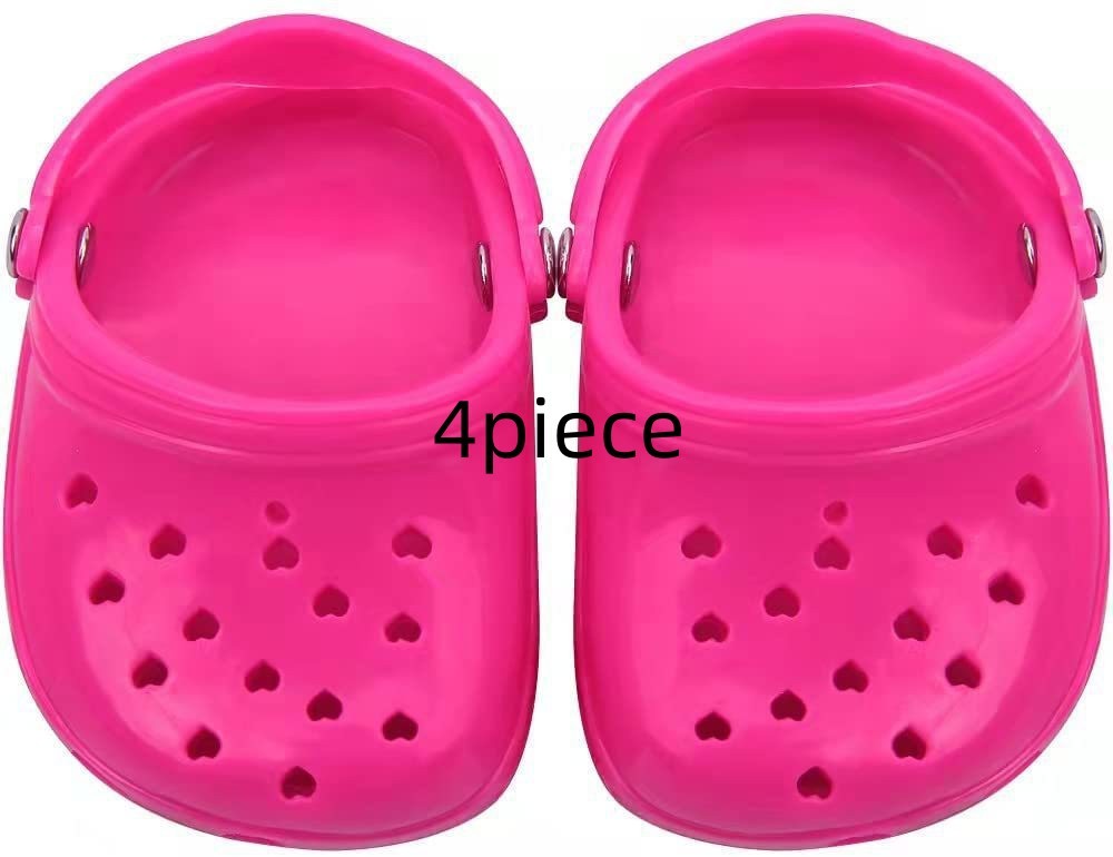 Chaussures pour chien en silicone rose, résistantes à l'usure, taille 4 pièces, parfaites pour les aventures en plein air.