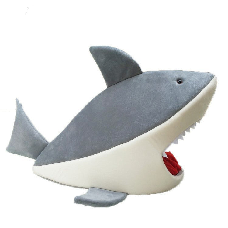 Couchage en forme de requin pour animaux