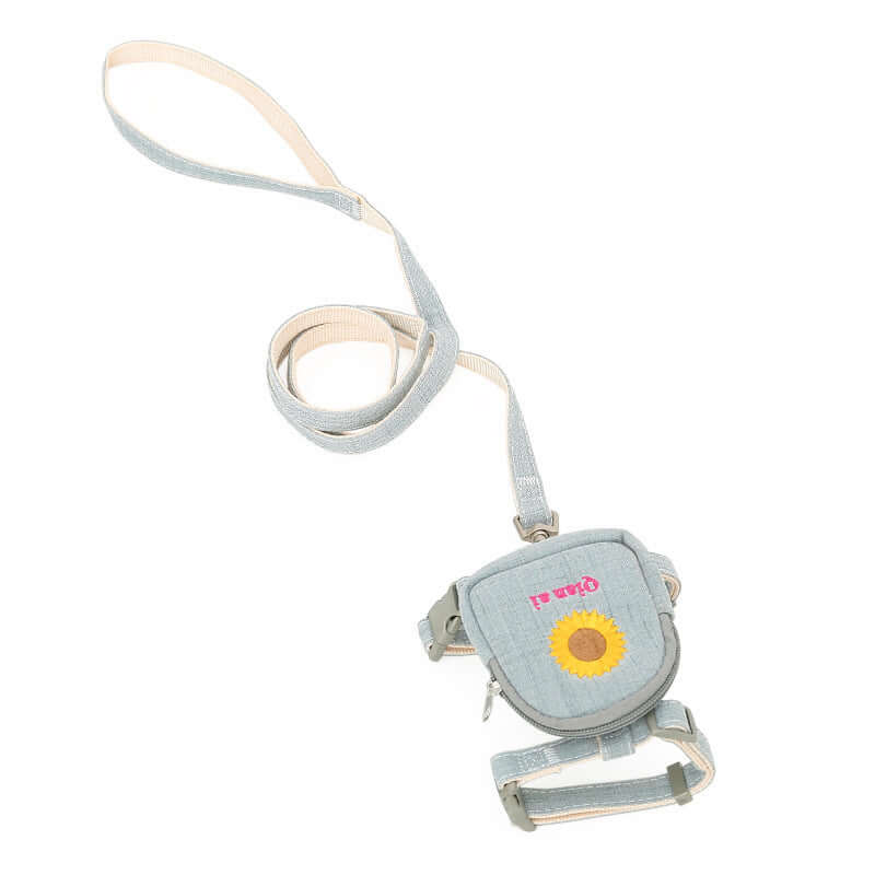 Harnais de traction pour chien et chat en coton avec sangle, idéal pour promenades sécurisées.