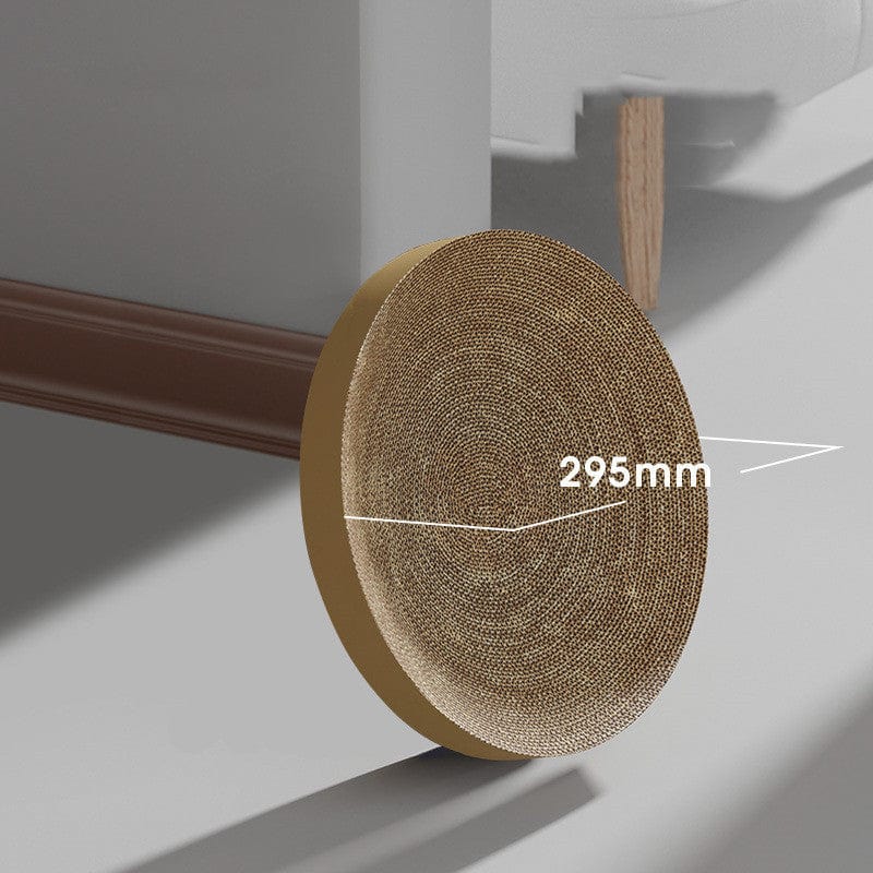 Jouet en papier corrugué circulaire de 295 mm pour animaux, idéal pour gratter et jouer.