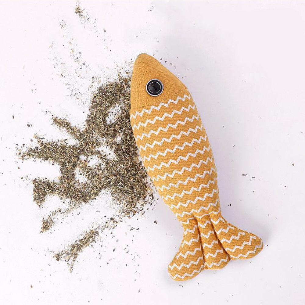 Jouet en Poisson en Jute pour Chats avec Catnip