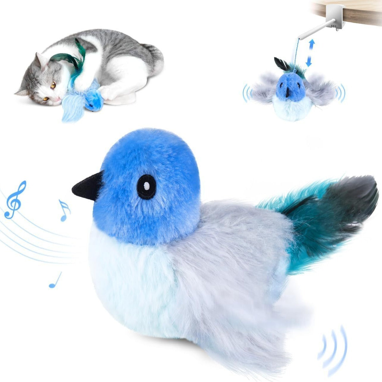 Jouet Interactif en Peluche pour Chats Intérieurs