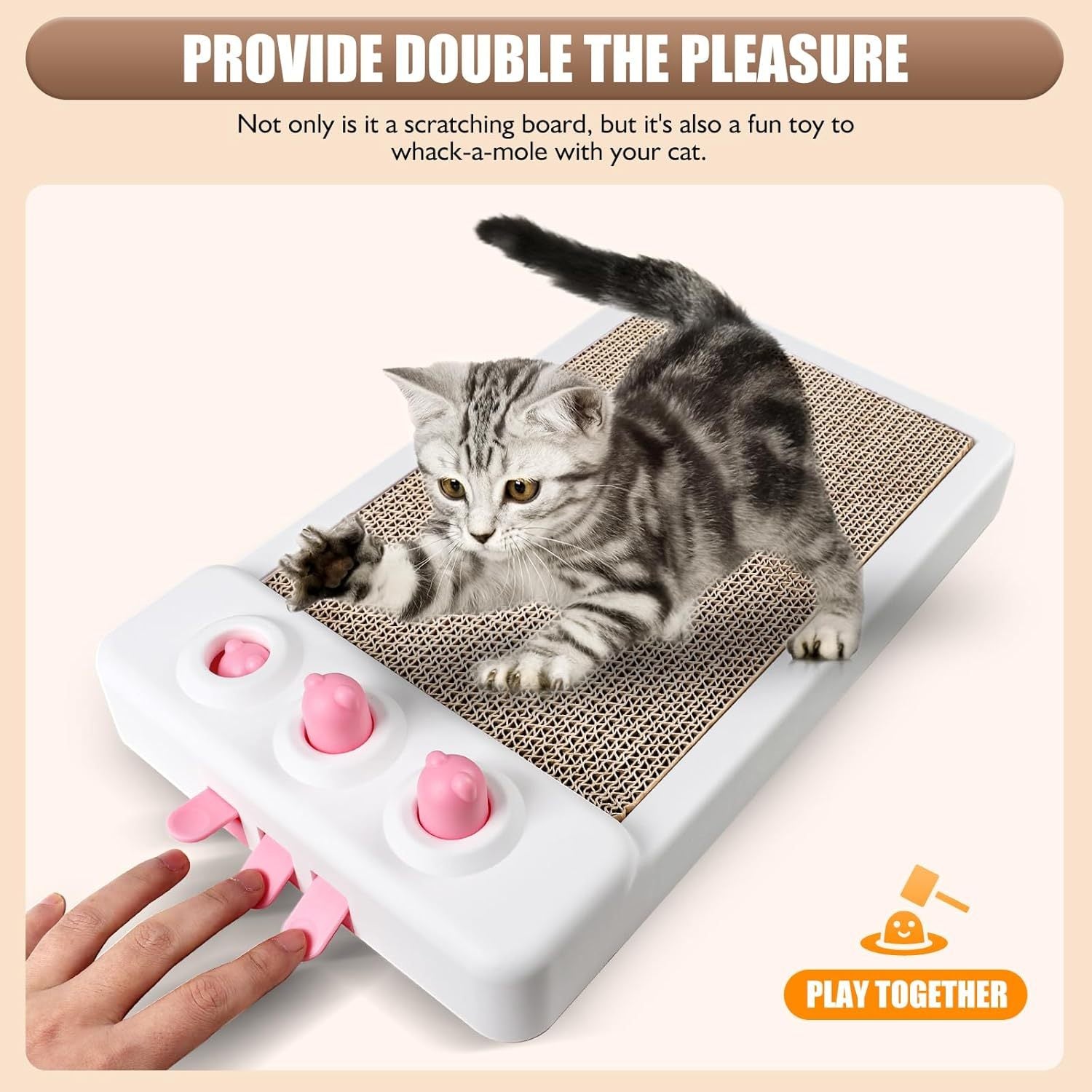 Grattoir pour Chat Interactif Whack A Mole