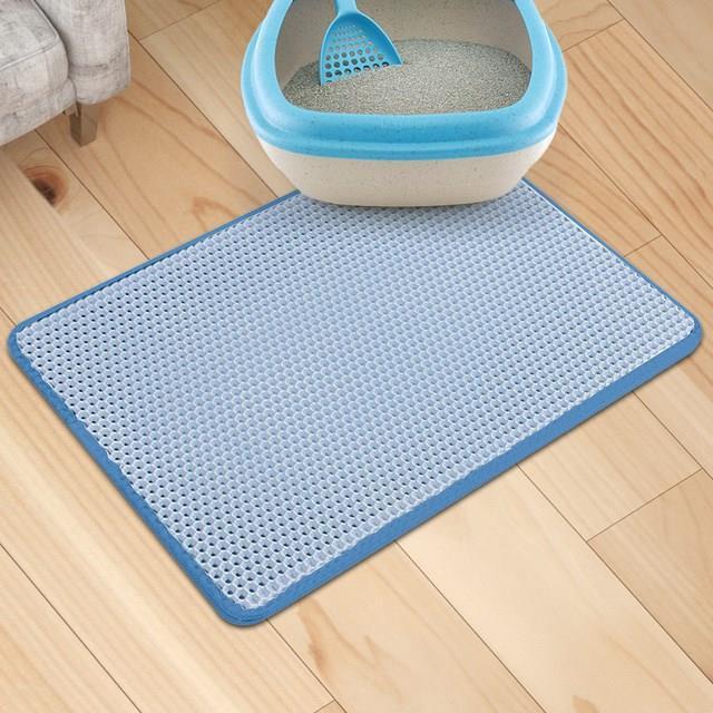 Tapis Double Couche Étanche pour Chat en Polyester
