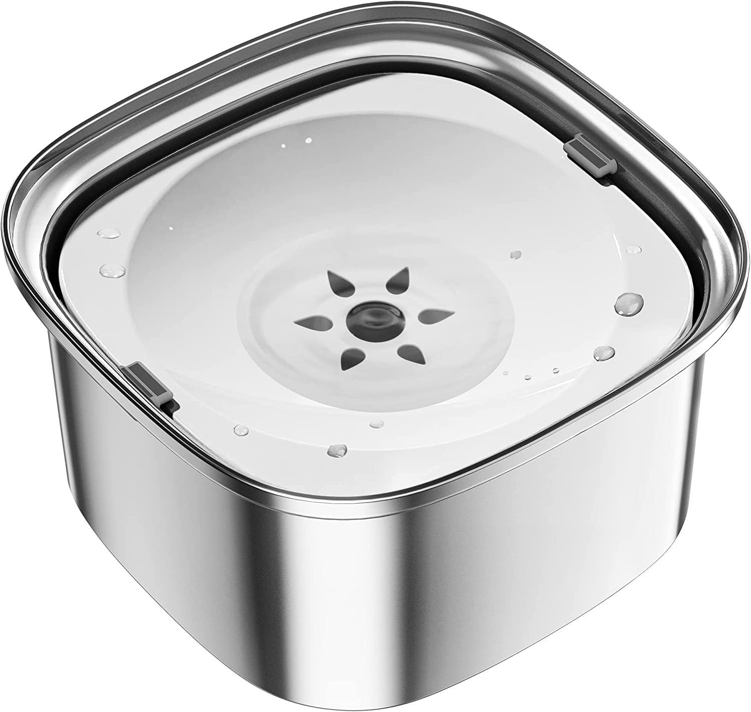 Bol d'eau en acier inoxydable pour animaux - Grande capacité