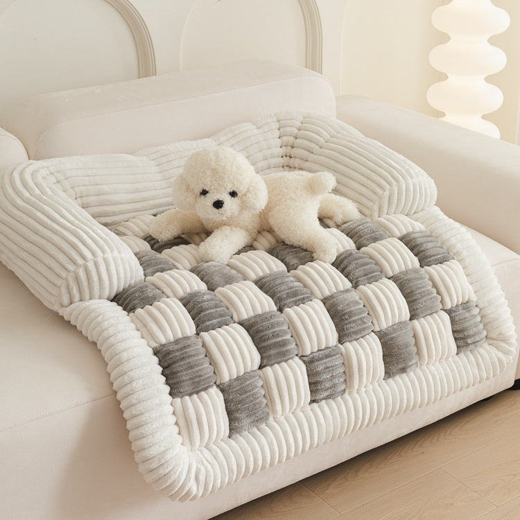 Tapis de Chenil Échequier pour Animaux - Confort Optimal